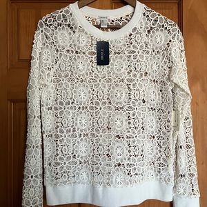 Forever 21 knit laced see through top, NEW with tags